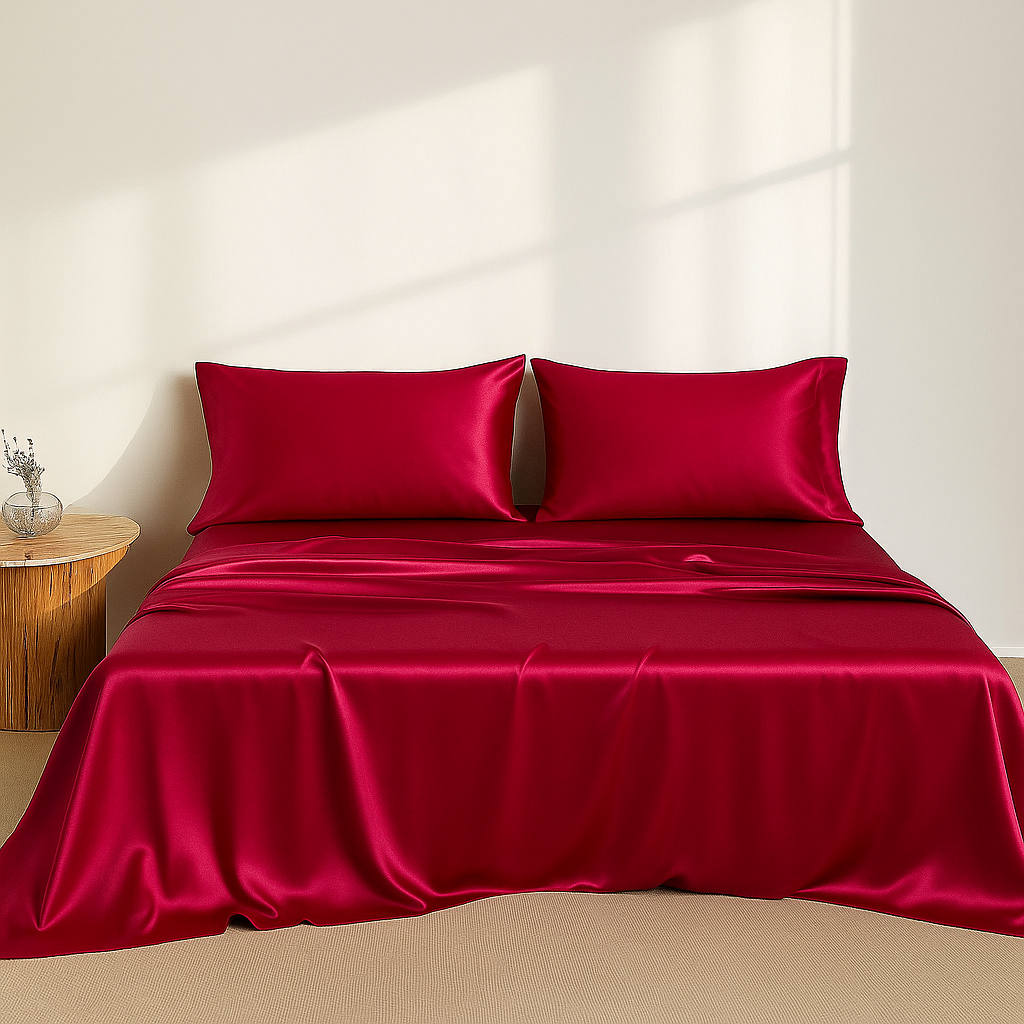 Elegant Comfort Fine 3-Piece Silky Satin Sheet Set