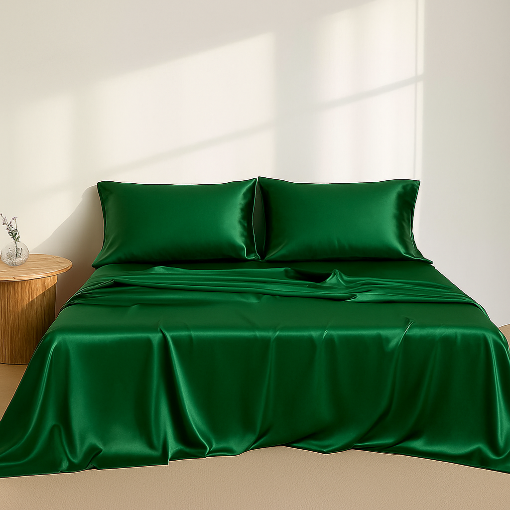 Elegant Comfort Fine 3-Piece Silky Satin Sheet Set