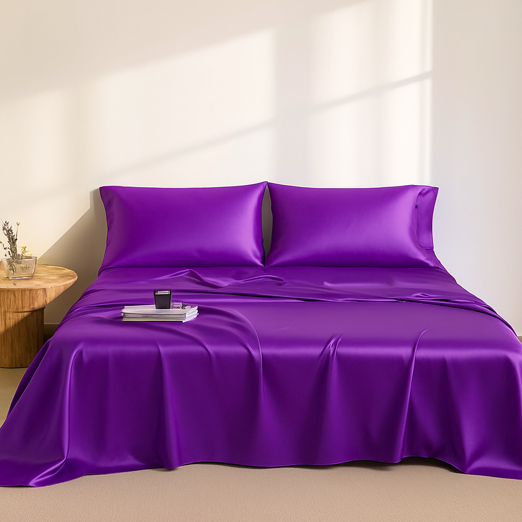 Elegant Comfort Fine 3-Piece Silky Satin Sheet Set